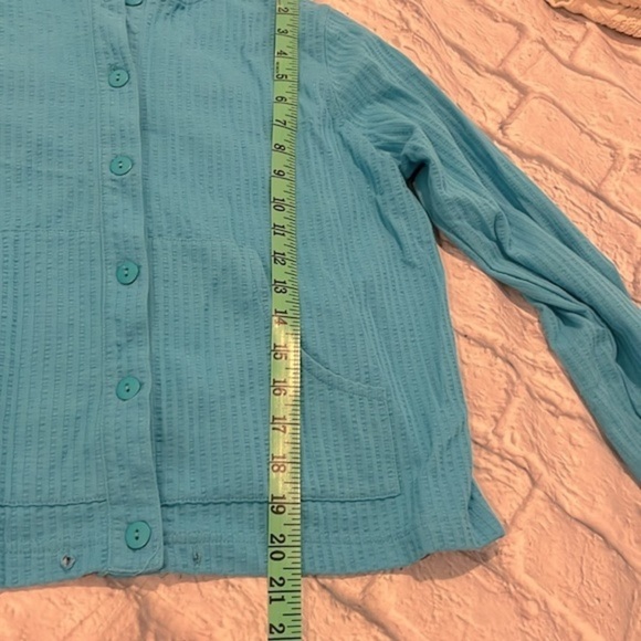 Vintage Shenanigans cropped oversized button down hoodie sz PM - Picture 5 of 6